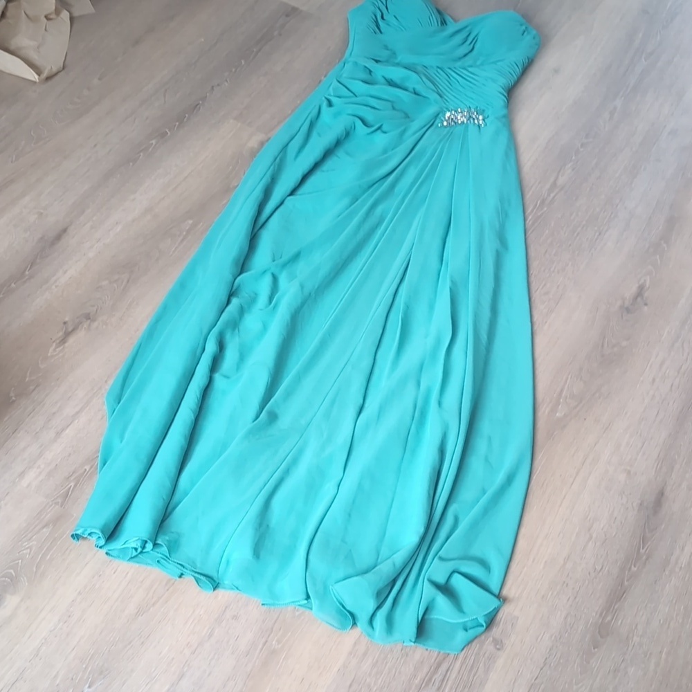 Rosa Clara Mermaid One Shoulder Gown Size 10 - Picture 3 of 13